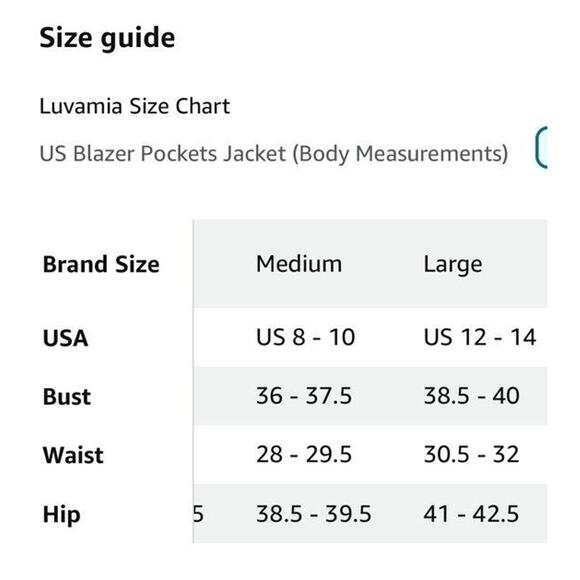 luvamia Navy blue Blazer Pocket one button size Medium - Picture 7 of 7